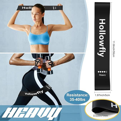 12 Pcs Latex Resistance Loop Exercise Bands for Booty Workout Stretch Exercise Bands Non Slip for