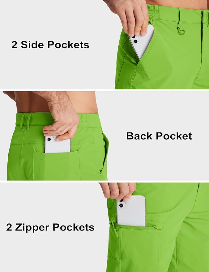 MAGCOMSEN Men's Hiking Cargo Shorts Quick Dry Lightweight 9" Golf Shorts Summer Casual Work Outdoor