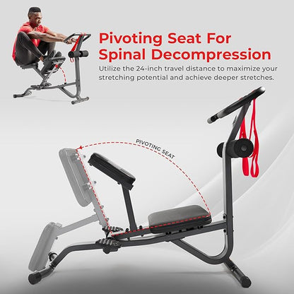 Sunny Health & Fitness Full Body Traction & Stretch Decompression Bench/Table Machine for Lumbar