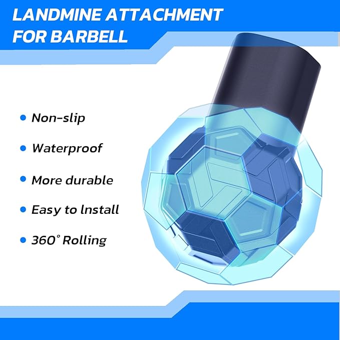 Landmine Attachment for Barbell 2 inch Olympic Bars Natural Rubber T Bar Row Attachment for Press