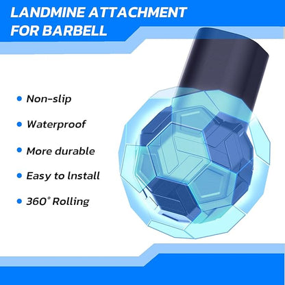 Landmine Attachment for Barbell 2 inch Olympic Bars Natural Rubber T Bar Row Attachment for Press