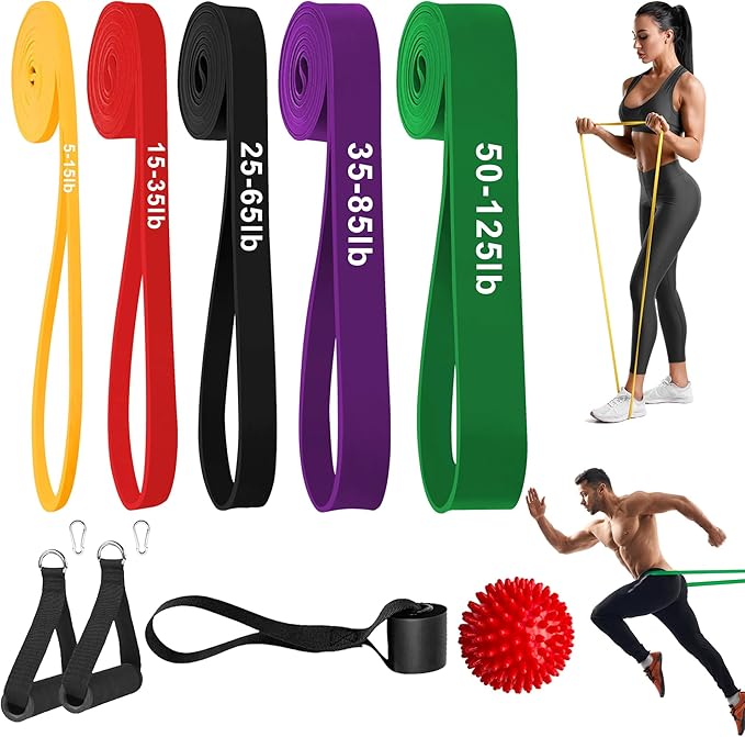 Resistance Bands for Working Out, Long Exercise Bands, Workout Bands, Pull Up Training Bands for
