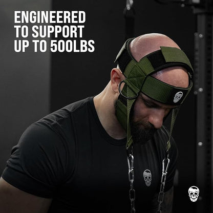 Gymreapers Neck Harness Weight Lifting - Neck Trainer Workout Equipment - Heavy Duty Stainless