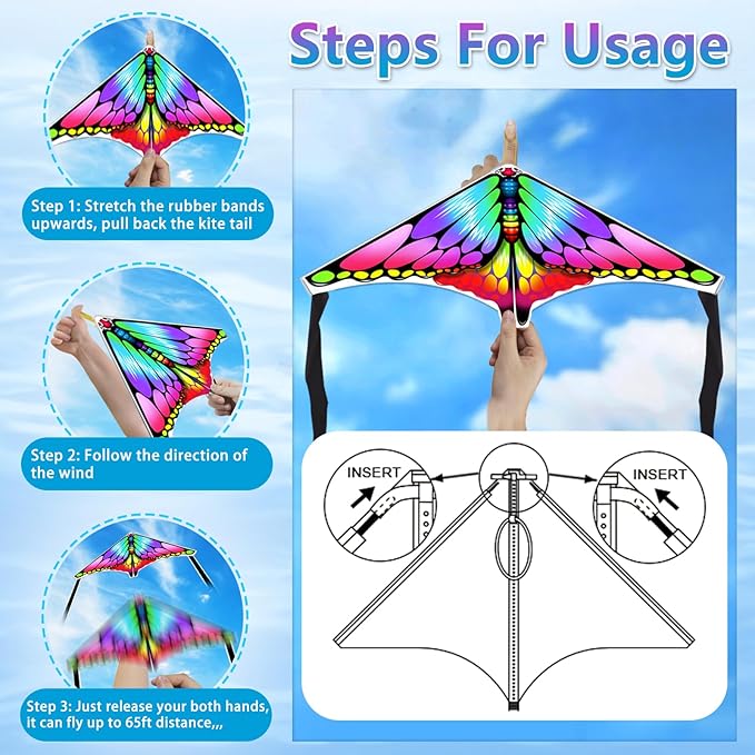 Mini Kites for Kids,Finger Launcher Kites Easy to Fly,Party Favors for Kids 4-8-12 Outdoor Toys