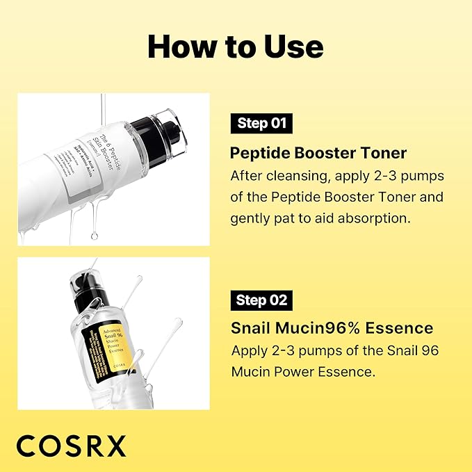 COSRX Snail Mucin 96% Peptide Booster Set - Amazon Exclusive - Korean Skin Care, Gift Sets, Skin