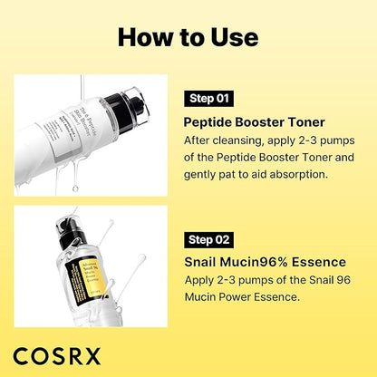 COSRX Snail Mucin 96% Peptide Booster Set - Amazon Exclusive - Korean Skin Care, Gift Sets, Skin