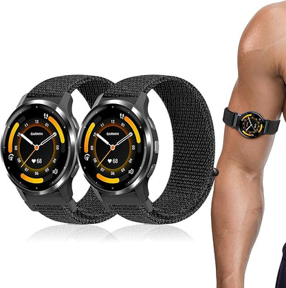 22mm Sport Ankle/Arm Band Compatible with Amazfit Helio, Quick Release Breathable Nylon Bicep Strap