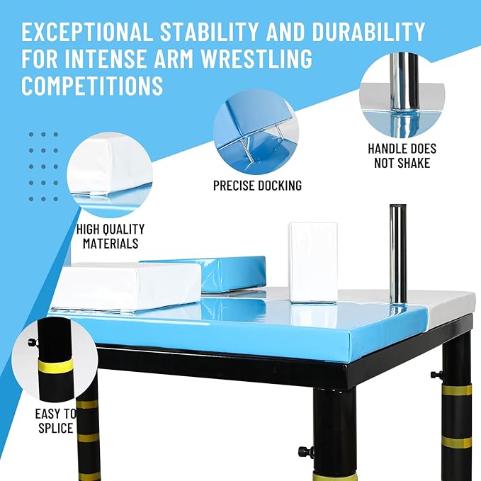 INNOLIFE Arm Wrestling Battle Table with Wrist Rope, Arm Strength Training Equipment Competition