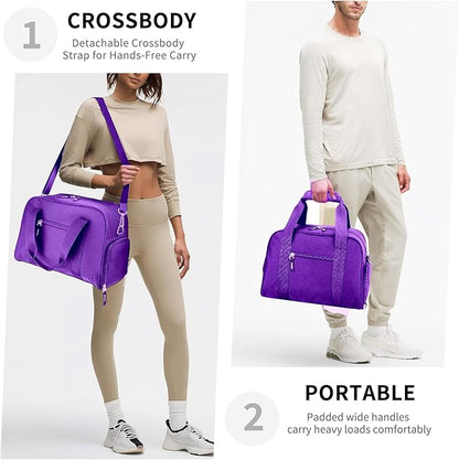 SeaRock 14 inch Small Gym Bag for Women & Men - Mini Duffle Bag Weekender & Overnight with Shoe