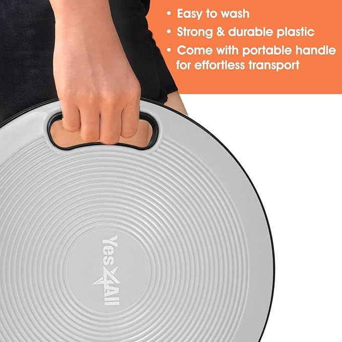 Yes4All Upgraded Wobble Balance Board, 16.34" TPE Non-slip, Stability Board for Home Gym, Standing