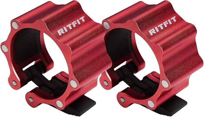 RitFit 2-Inch Magnetic Barbell Collars Locking Clamps - Heavy Duty Aluminum Alloy, Quick Release