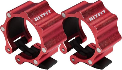 RitFit 2-Inch Magnetic Barbell Collars Locking Clamps - Heavy Duty Aluminum Alloy, Quick Release