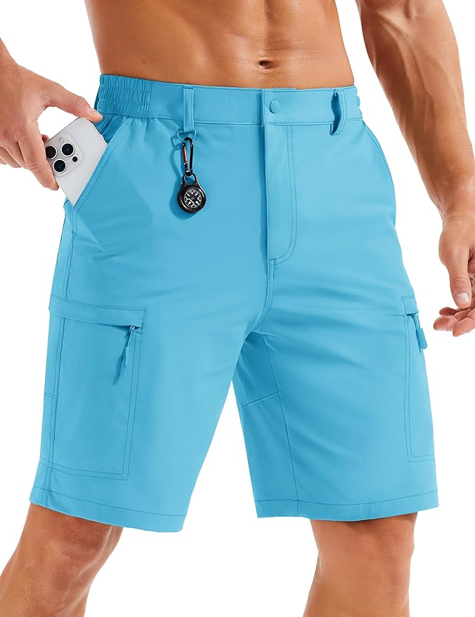 MAGCOMSEN Men's Hiking Cargo Shorts Quick Dry Lightweight 9" Golf Shorts Summer Casual Work Outdoor