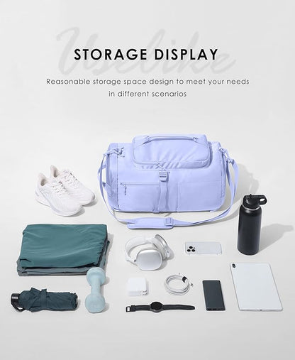 Gym Bag for Women Workout Gym Backpack with Shoe Compartment Sports Duffel Bag Multiple Pockets 30L