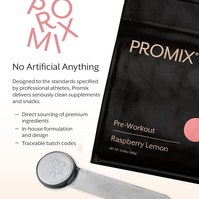 ProMix Nutrition Pre-Workout Powder, Raspberry Lemon - Maximize Focus - Helps Muscle Gain