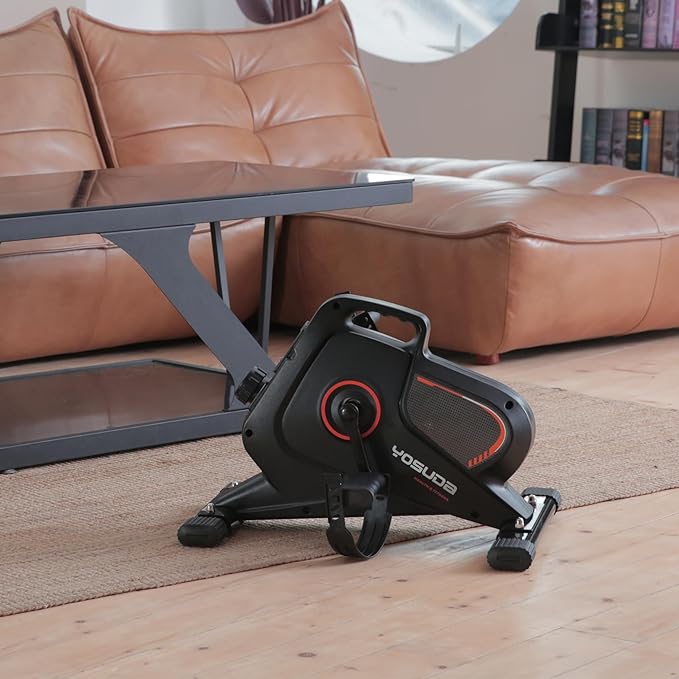 YOSUDA Under Desk Bike Pedal Exerciser - Magnetic Mini Exercise Bike for Arm/Leg Exercise, Desk