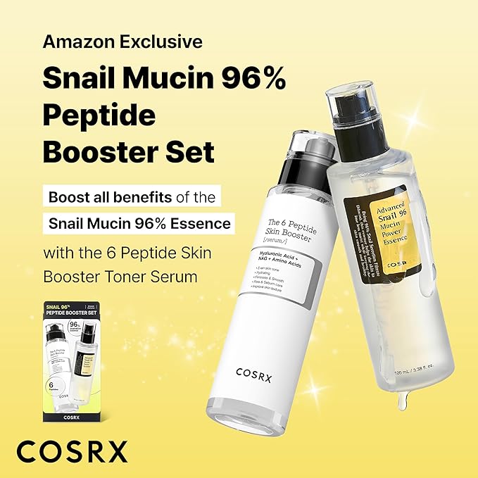COSRX Snail Mucin 96% Peptide Booster Set - Amazon Exclusive - Korean Skin Care, Gift Sets, Skin