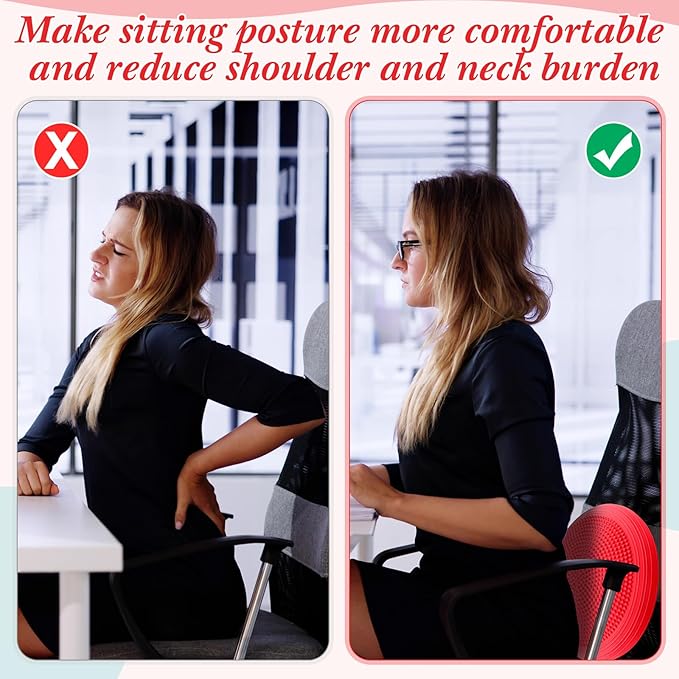 Libima 8 Pcs Wiggle Seat Inflated Wobble Cushion Sensory Seat Flexible Balance Board Balance Disc