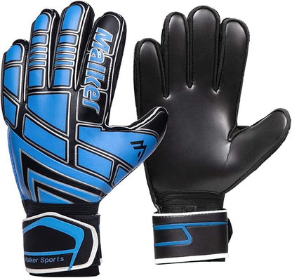 Malker Soccer Goalie Gloves Goalkeeper Gloves with Fingersave and Double Wrist Protection, Strong