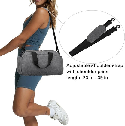 14 inch Small Gym Bag for Women & Men, Mini Duffel Bag for Travel Sports Lightweight Carry On Bag
