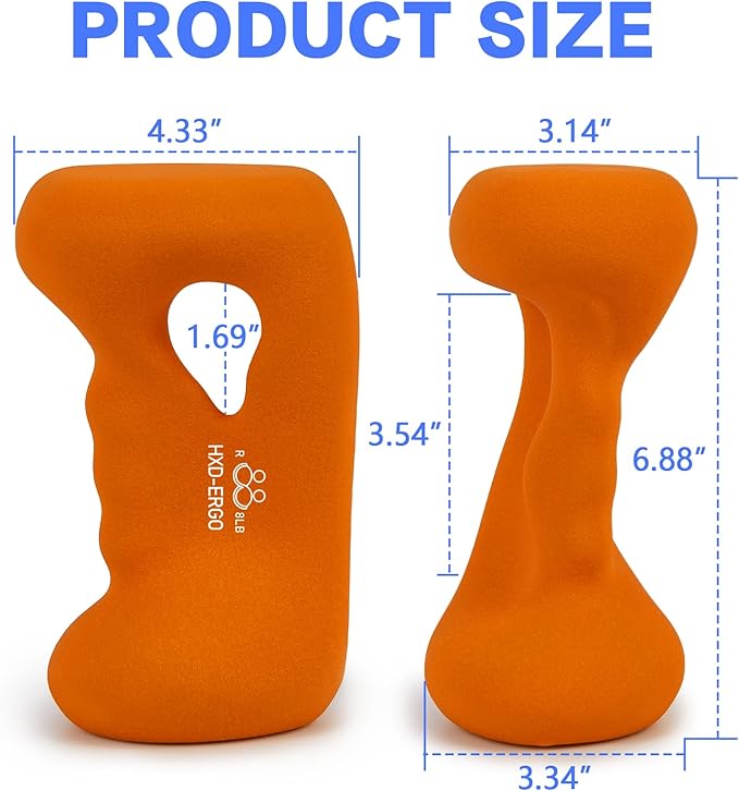 Ergonomic Dumbbells Weights Set-Hand Weights for Women at Home, Ear Dumbbells Weights for Pilates
