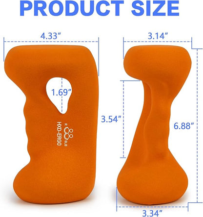 Ergonomic Dumbbells Weights Set-Hand Weights for Women at Home, Ear Dumbbells Weights for Pilates
