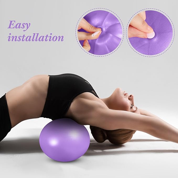 Aoriher 10 Pieces 9 Inch Exercise Pilates Ball Yoga Therapy Core Ball for Yoga Stability Barre