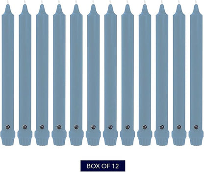 Colonial Candle Unscented Taper Candle, Classic Collection, Wedgewood, 10 in, Pack of 12 - Up to 8