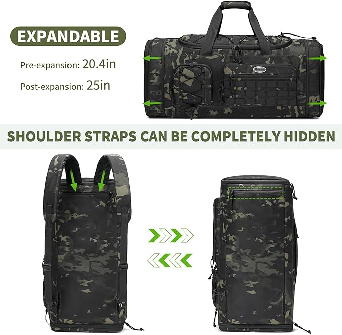 Bosstin Gym Bag for Men & Women,45L Travel Duffle Sports Duffel Bag Gym Weekender Overnight