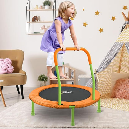 Ativafit 36inch Mini Toddler Trampoline for Kids Ages 2-6 Indoor Outdoor Folding Small Rebounder