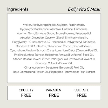 LAPCOS Vita C Sheet Mask, Daily Face Mask with Vitamin C to Renew Skin, Korean Beauty Favorite