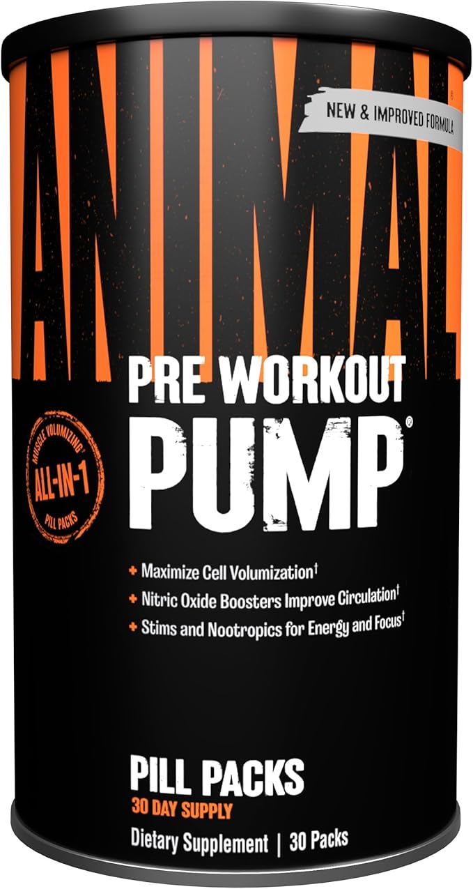 Animal Pump Pre-Workout Supplement ??for Energy, Focus and Muscle Volumizing, with Nitric Oxide