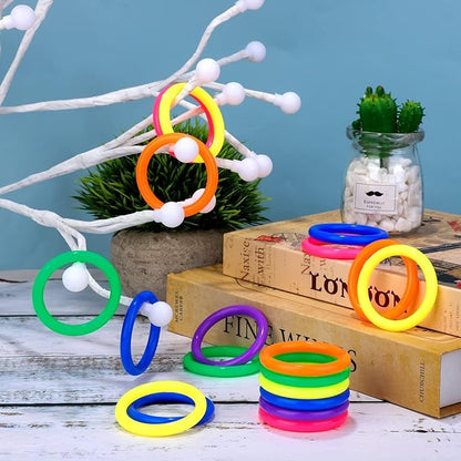 Aodaer 60 Pack Ring Toss Rings Plastic Carnival Rings 2.1 Inch for Carnival Party Favors Bottles