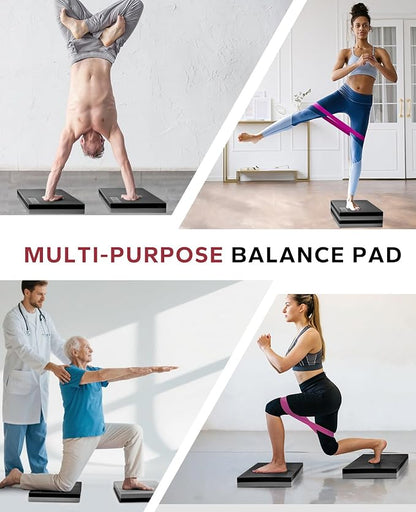 HAPBEAR Exercise Balance Pad - 15"x12" Non-Slip Textured Bottom Stability Training Mat - 2.25"