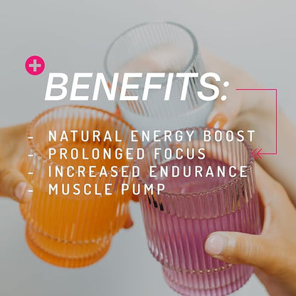 PWDRS Pre-Workout Powder, All Natural Pre Workout for Energy, Pump, Endurance & Strength, with