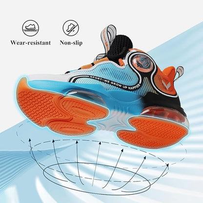 JMFCHI Kids Basketball Shoes High-top Sports Shoes Sneakers Durable Lace-up Non-Slip Running Shoes