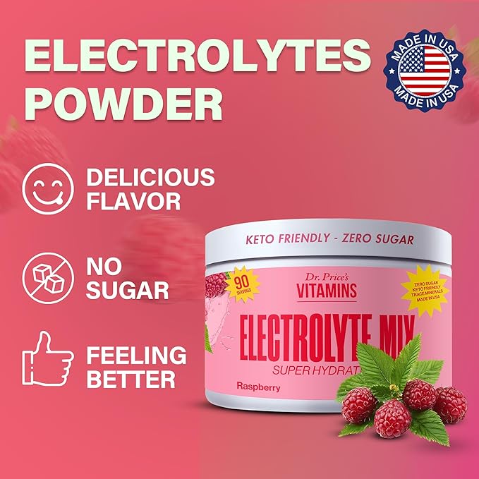 Dr. Price’s Electrolyte Mix | Sugar-Free Hydration Powder with 72+ Trace Minerals | No Sugar