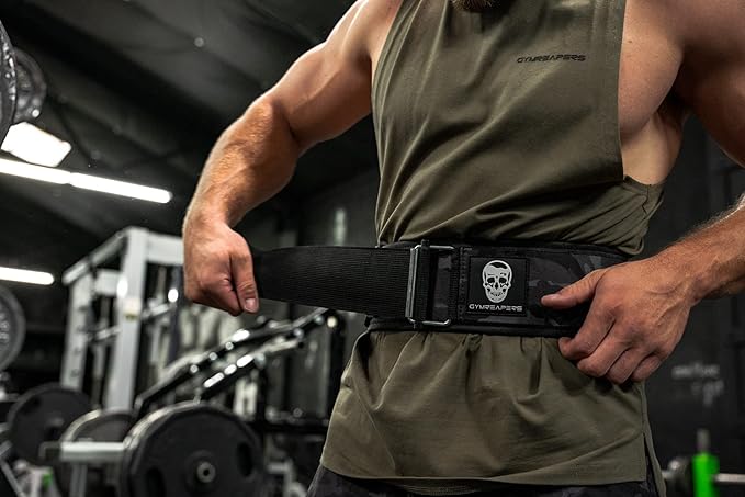 Gymreapers Quick Locking Weight Lifting Belt for Men Gym Belt for Powerlifting Deadlift Belt with 4
