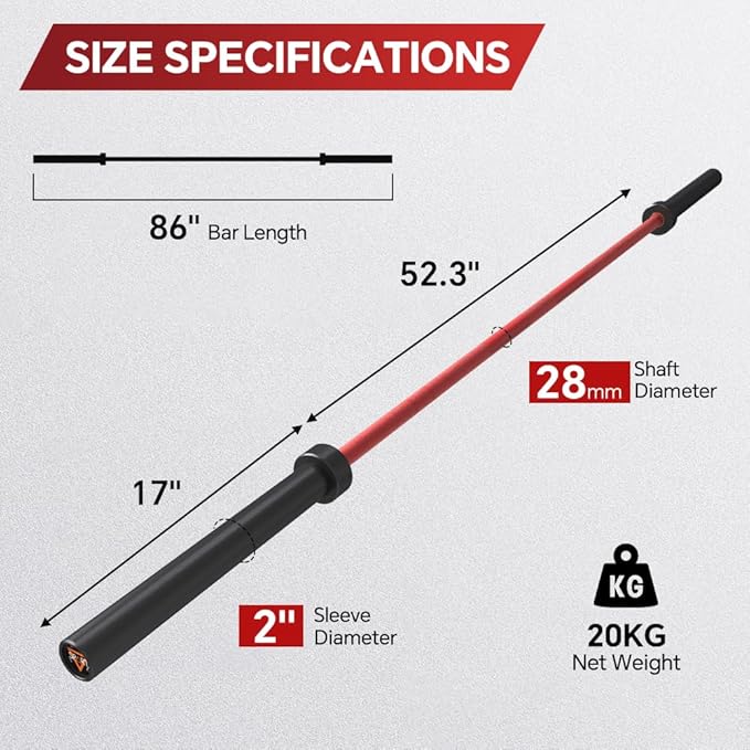 7FT Olympic Barbell Bar with Weight Plate Set Combo, Solid Olympic Bar with Bearings, 700Lbs