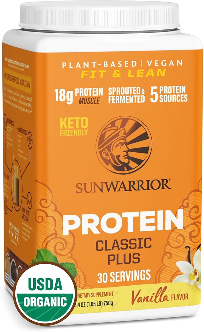 Clean Vegan Protein Powder Vanilla | Organic Protein Powder Plant Based Formula with 5 Superfood