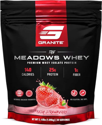Granite Supplements The Meadows Whey Protein Isolate Protein Powder for Lean Muscle with 150