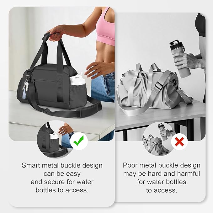 Small Gym Bag 14 inch for Women & Men Mini Gym Duffel Bag with Wet Compartment Waterproof Travel