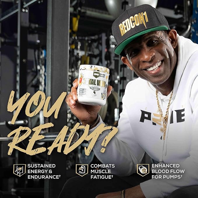 REDCON1 Total War Pre Workout, Prime Time Punch - Beta Alanine + Citrulline Malate Keto Friendly