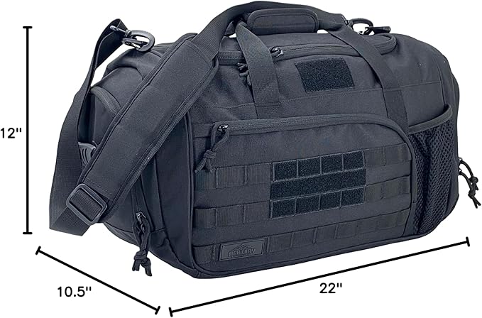 APRlLBAY 43L Large Capacity Military Duffel Bag - Tactical Gym Bag/Weekender for Men & Women (Jet