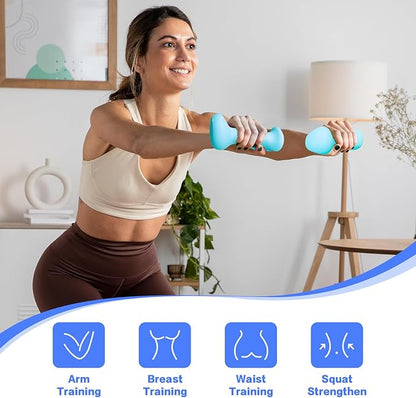 Ergonomic Dumbbells Weights Set-Hand Weights for Women at Home, Ear Dumbbells Weights for Pilates