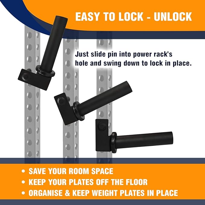 Yes4All Power Rack J-Hooks & Attachments ??Heavy Duty Barbell Holders Compatible with 2x2 & 3x3