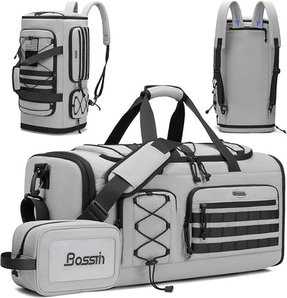 Bosstin Gym Bag for Men & Women,45L Travel Duffle Sports Duffel Bag Gym Weekender Overnight