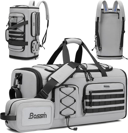 Bosstin Gym Bag for Men & Women,45L Travel Duffle Sports Duffel Bag Gym Weekender Overnight