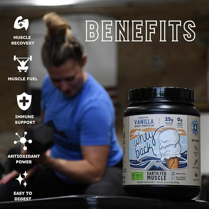 Earth Fed Muscle Whey Back Irish Grass Fed Whey Protein Isolate - NSF-Certified. No Artificial