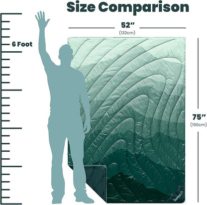 Rumpl Original Puffy Blanket - Warm, Water-Resistant Camping Blanket with 100% Recycled Synthetic